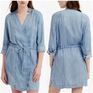 Lou & Grey Chambray Long Sleeve Dress Size XS